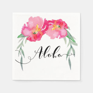 Servilleta De Papel Fiesta Floral Aloha de Vid Tropical Verde Hoja Ros