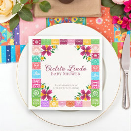 Servilleta De Papel Fiesta Floral Cielito Lindo Baby Shower Napkins