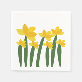 Servilleta De Papel Fiesta Floral de Narciso Amarillo