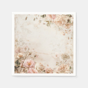 Servilleta De Papel Fiesta floral de rosas vintage románticas shabby c