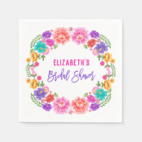 Fiesta floral mexicana de moda ducha de novias