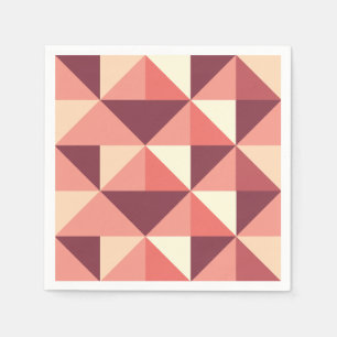 Servilleta De Papel Fiesta Geométrica de Triángulo Rosa Melocotón Púrp