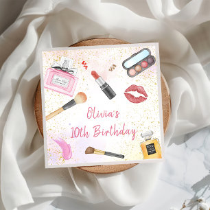 Servilleta De Papel Fiesta Glam Chica Makeup Napkins Cumpleaños