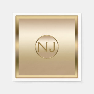 Servilleta De Papel Fiesta Gold Shine Golden Shiny Modern Glam