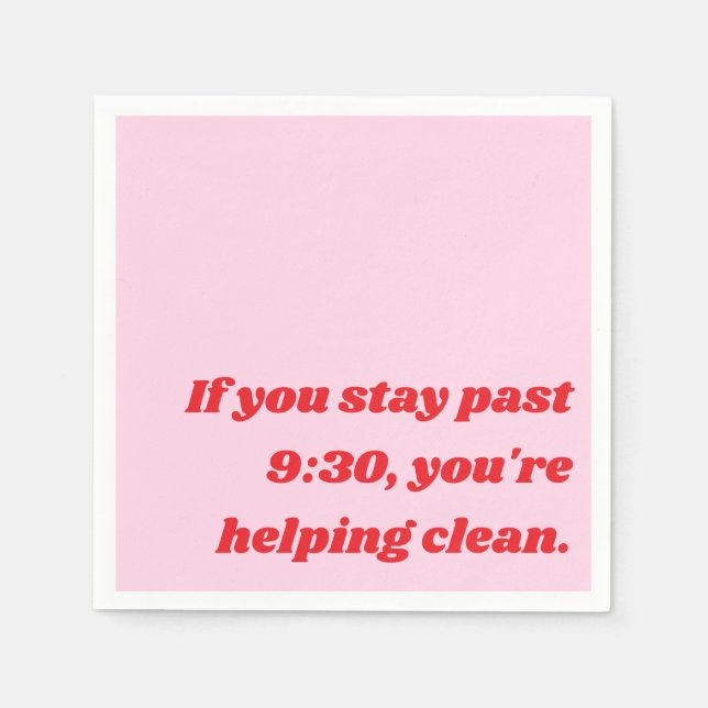 Servilleta De Papel Fiesta gracioso Introvertido Sassy Sarcasm Rojo ro (Anverso)