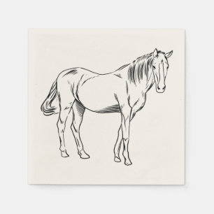 Servilleta De Papel Fiesta Granja Ecuestre Caballo Country Western Pon