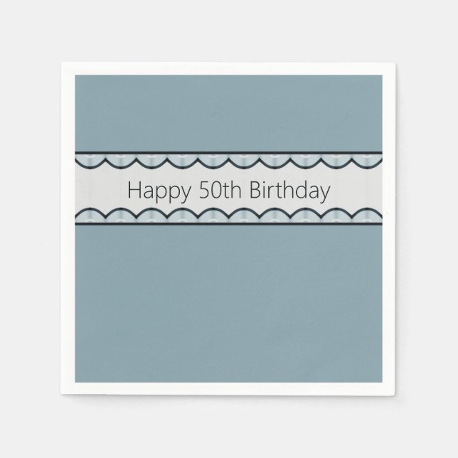 Servilleta De Papel Fiesta gris azul (Anverso)