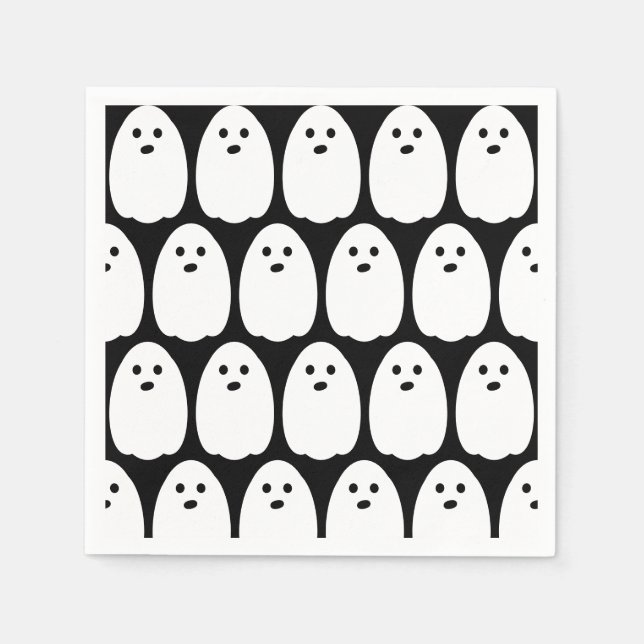 Servilleta De Papel Fiesta Halloween Cute Ghosts (Anverso)