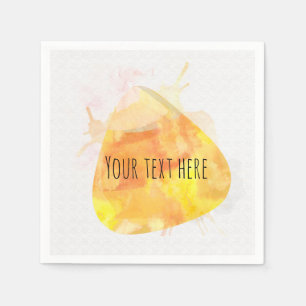 Servilleta De Papel Fiesta Halloween de Watercolor Candy Corn