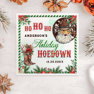 Servilleta De Papel Fiesta Hoedown de Cowboy Santa Navidades