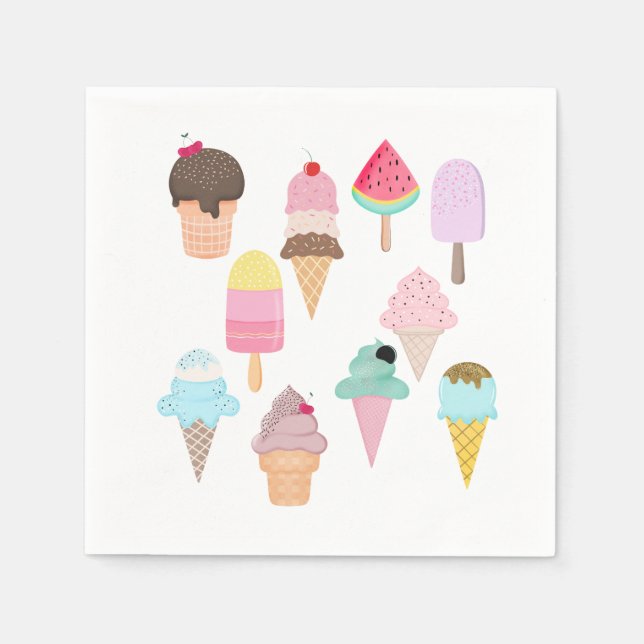 Servilleta De Papel Fiesta Ice Cream (Anverso)