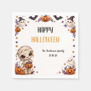 Servilleta De Papel Fiesta infantil de Halloween espeluznante y adorab