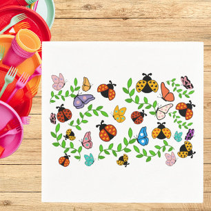 Servilleta De Papel Fiesta Lady Lovebug y Butterflies