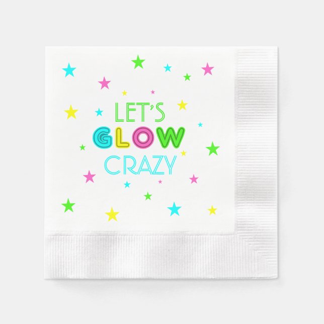 Servilleta De Papel Fiesta Let's Glow Crazy (Anverso)