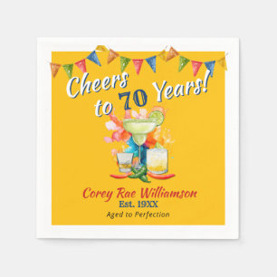 Servilleta De Papel Fiesta Mexicana Cumpleaños 70 Años Salud por 70 Añ