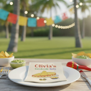 Servilleta De Papel Fiesta Mexicana Personalizada para Despedida de So