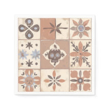 Fiesta mexicana Talavera Tile Neutral Skull Sun