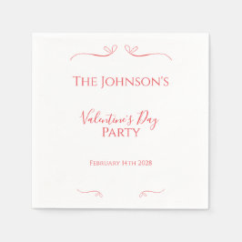 Servilleta De Papel Fiesta mínimo de El día de San Valentín rosado roj