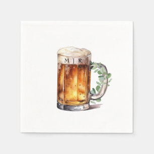 Servilleta De Papel Fiesta Monograma de Cerveza