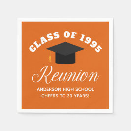 Servilleta De Papel Fiesta naranja de la Reunión de la Escuela Secunda