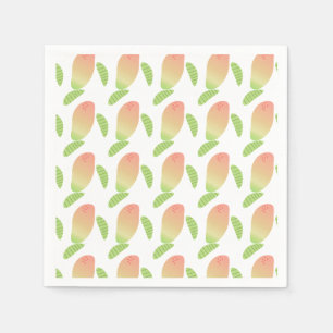 Servilleta De Papel Fiesta Naranja Verde Tropical Mango Fruit