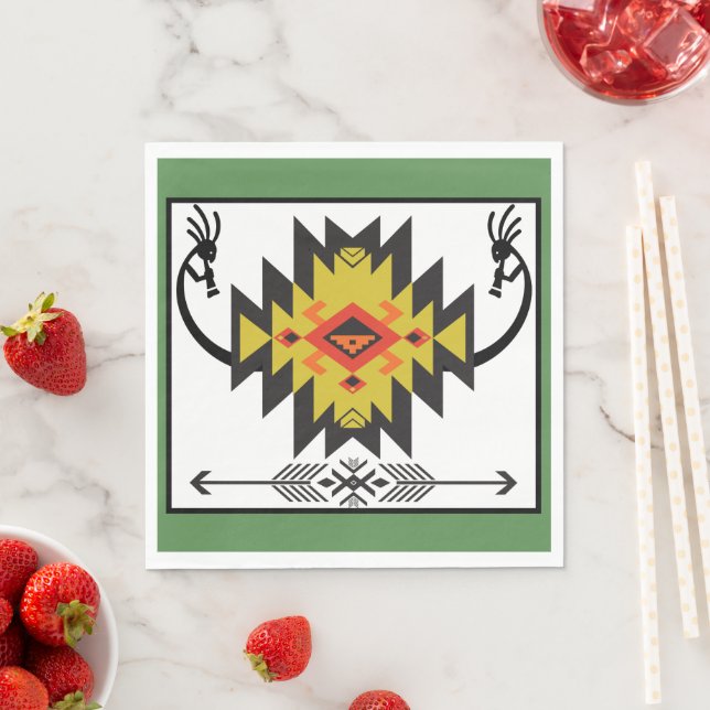 Servilleta De Papel Fiesta nativo estadounidense Kokopelli Fiesta (In situ)