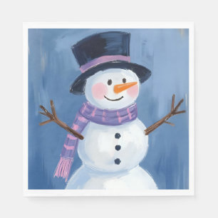 Servilleta De Papel Fiesta Navideña de Frosty el Muñeco de Nieve