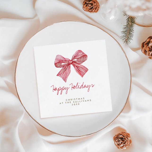 Servilleta De Papel Fiesta navideña personalizada con banda de caramel (Subido por el creador)