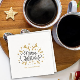 Servilleta De Papel Fiesta navideño de renos modernos