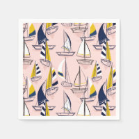 Fiesta Navy Blue Sailboat