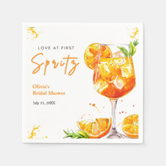 Servilleta De Papel Fiesta Nupcial Amor al Primer Spritz de Naranja Có