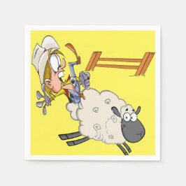 Servilleta De Papel Fiesta occidental Napkins Cowboy Cowgirl Mutton Bu