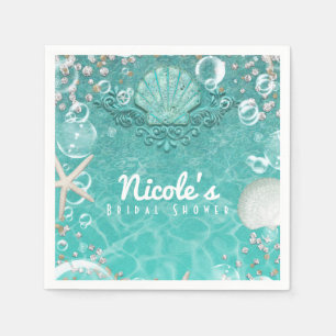 Servilleta De Papel Fiesta Oceánica Encantada de Estrellas de Mar y Bu