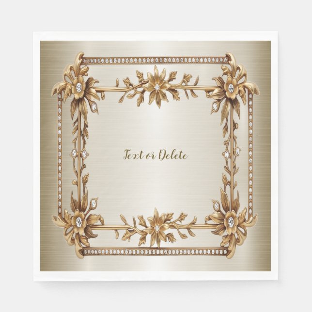 Servilleta De Papel Fiesta Ornate Rectangle Dimond Flowiny (Anverso)