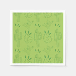 Servilleta De Papel Fiesta Papel Napkin Cactus Floral Mexicano