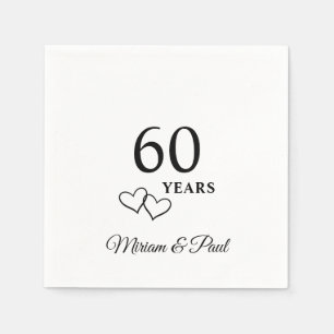 Servilleta De Papel Fiesta Personalizada de Aniversario de Bodas númer