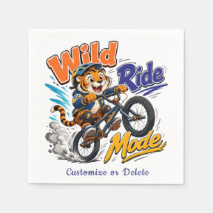 Servilleta De Papel Fiesta Personalizada de Bicicleta BMX de Tigre