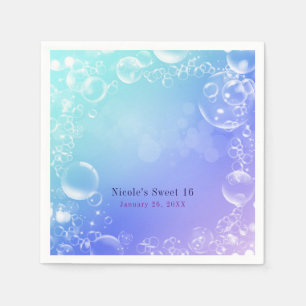 Servilleta De Papel Fiesta personalizada de burbujas encantadas bajo e