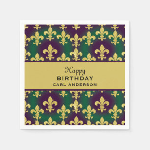 Servilleta De Papel Fiesta personalizada de Mardi Gras