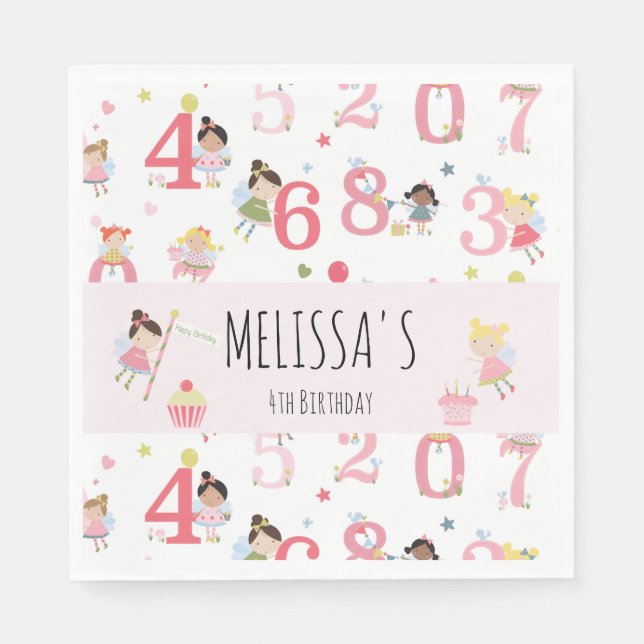 Servilleta De Papel Fiesta personalizado de la leche de cumpleaños (Anverso)