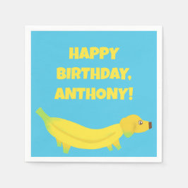 Servilleta De Papel Fiesta Personalizado de perros bananeros