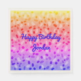 Servilleta De Papel Fiesta personalizado del festival arcoiris multico