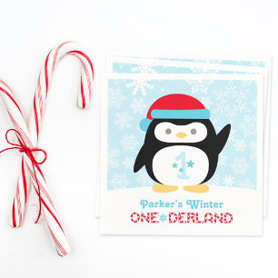 Servilleta De Papel Fiesta Pingüino de Cumpleaños de ONEderland