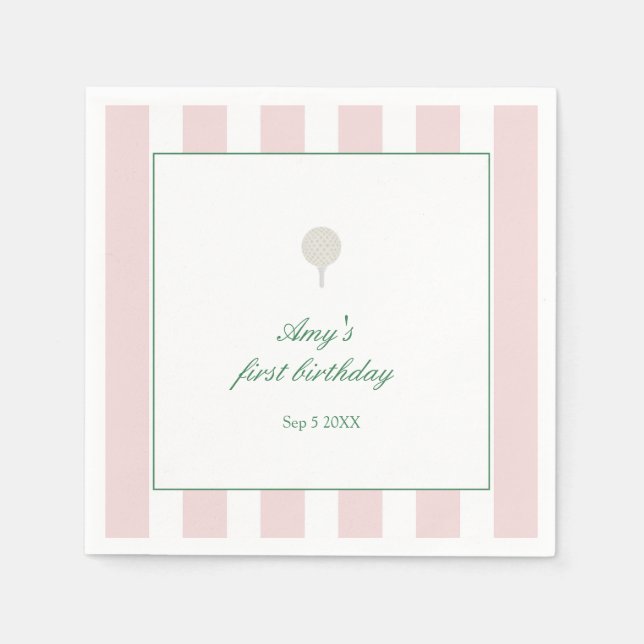 Servilleta De Papel Fiesta Pink Golf Fiesta Napkins (Anverso)