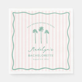 Servilleta De Papel Fiesta Pink y Verde en Palm Springs Antes de los A