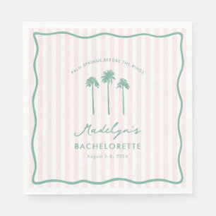 Servilleta De Papel Fiesta Pink y Verde en Palm Springs Antes de los A