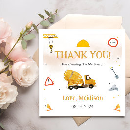 Servilleta De Papel Fiesta por el cumpleaños de la construcción gracia