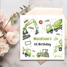 Servilleta De Papel Fiesta por el cumpleaños de la construcción gracia