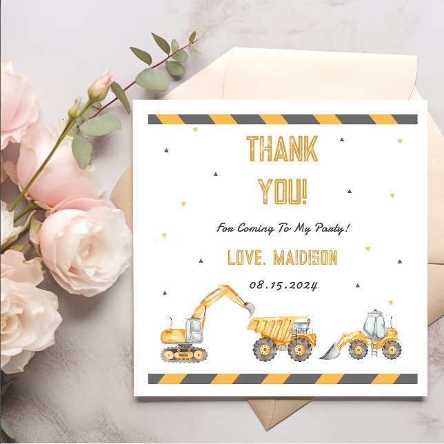 Servilleta De Papel Fiesta por el cumpleaños de la construcción gracia (Subido por el creador)