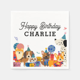 Servilleta De Papel Fiesta por el cumpleaños de Pawty Dog Puppy